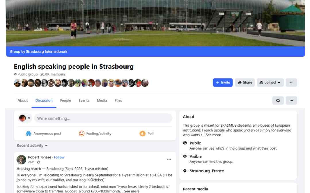 English Speaking People in Strasbourg